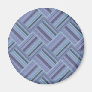 Blue-grey diagonal stripes weave pattern magnet