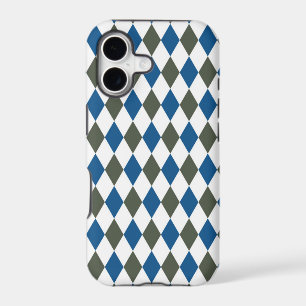 Blue Grey Diamond Mosaic Pattern