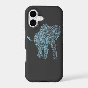 Blue/Grey Elephant iPhone 5 Case