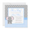 Blue Grey Elephant Polka Dot Boy Baby Shower