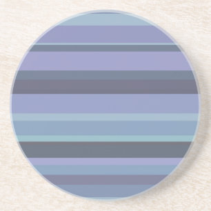 Blue-grey horizontal stripes coaster