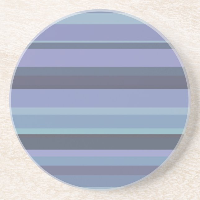 Blue-grey horizontal stripes coaster (Front)