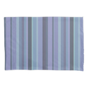 Blue-grey horizontal stripes pillowcase