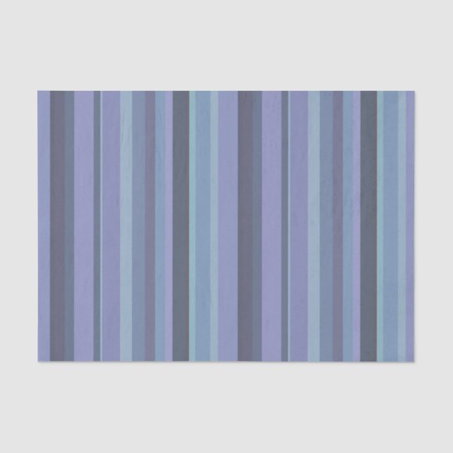 Blue-grey horizontal stripes tissue paper (Front)