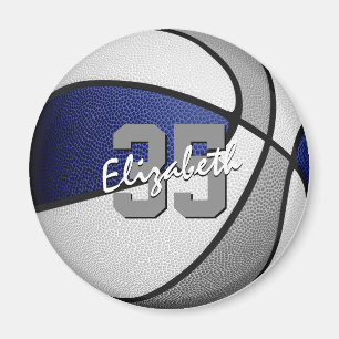 blue grey kids sports team colours basketball magnet