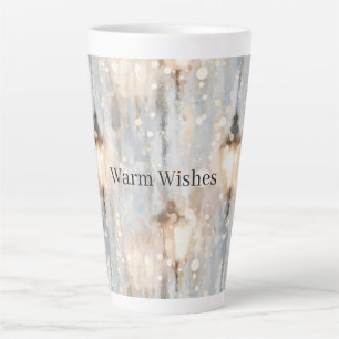 Blue Grey Lights Lantern Latte Mug