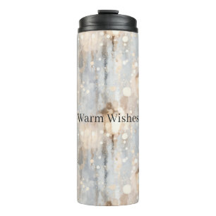 Blue Grey Lights Lantern Thermal Tumbler