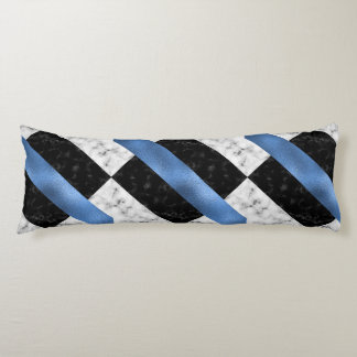 Blue/Grey Marble Body Pillow