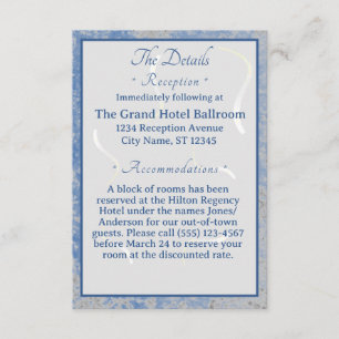 Blue & Grey Marble Enclosure Card