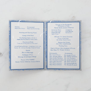 Blue & Grey Marble Nuptial Mass with Photo Programme