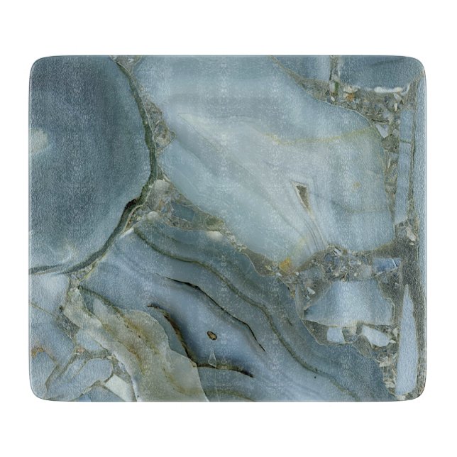 Blue Grey Marble with Gold Vein Cutting Board (Front)