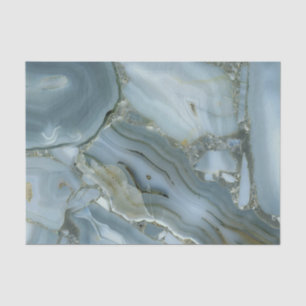 Blue Grey Marble with Gold Vein Tissue Paper