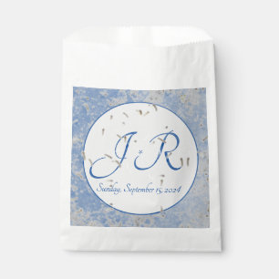 Blue & Grey Marbled Wedding Favour Bags