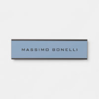 Blue Grey Minimalist Plain Legible Modern