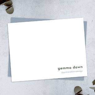 Blue Grey Modern Minimalist Simple Social Media Card