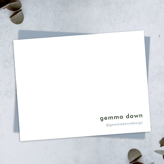Blue Grey Modern Minimalist Simple Social Media Card (Creator Uploaded)