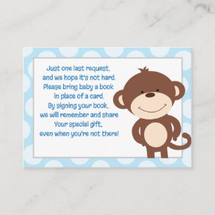 Blue/Grey Monkey Enclosure Book Request Card