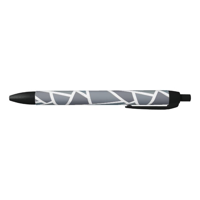 Blue-grey mosaic pattern black ink pen (Bottom)