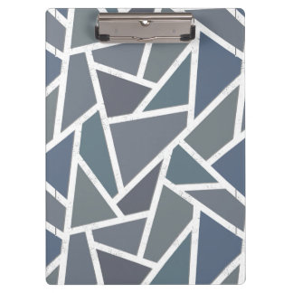 Blue-grey mosaic pattern clipboard