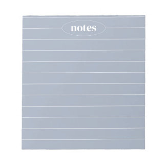 Blue Grey Notes Sleek & Modern Stationery
