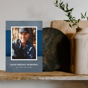 Blue Grey Photo Memorial Program Programme