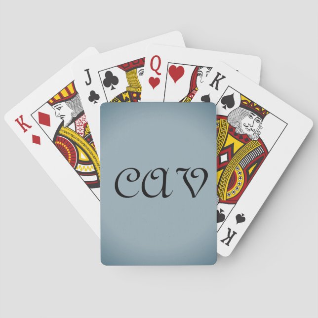 Blue Grey   Playing Cards (Back)