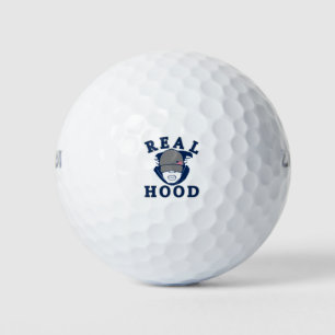 blue grey REAL HOOD GUY IN HOODIE Golf Balls