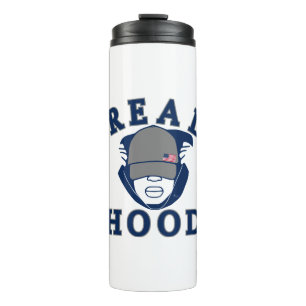 blue grey REAL HOOD GUY IN HOODIE Thermal Tumbler