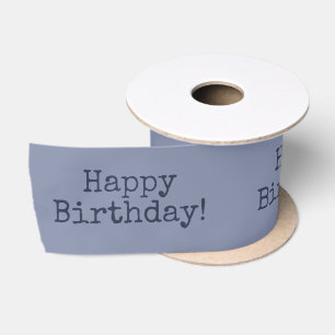 Blue-Grey Ribbon Matches Denim Look Paper HAMbyWG Satin Ribbon