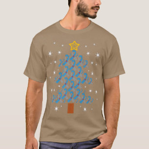 Blue & Grey Ribbon Xmas Tree Type 1 Diabetes Aware T-Shirt