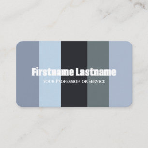 Blue grey shades colour palette calligraphy QR-Cod Business Card