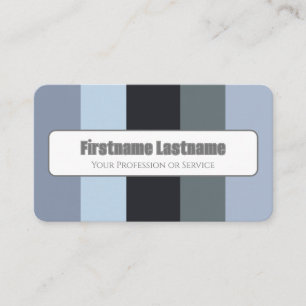 Blue grey shades colour palette calligraphy QR-Cod Business Card