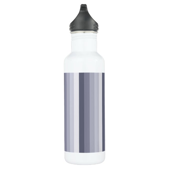 Blue grey shadow stripes 710 ml water bottle (Right)