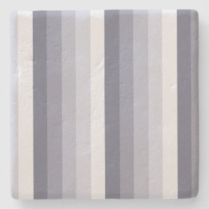 Blue grey shadow stripes stone coaster