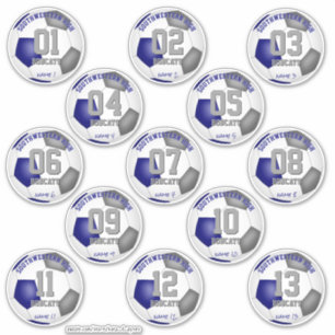 blue grey soccer team colours set of 13