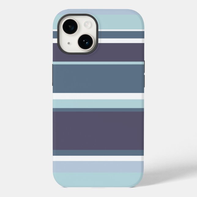 Blue-grey stripes  Case-Mate iPhone case (Back)