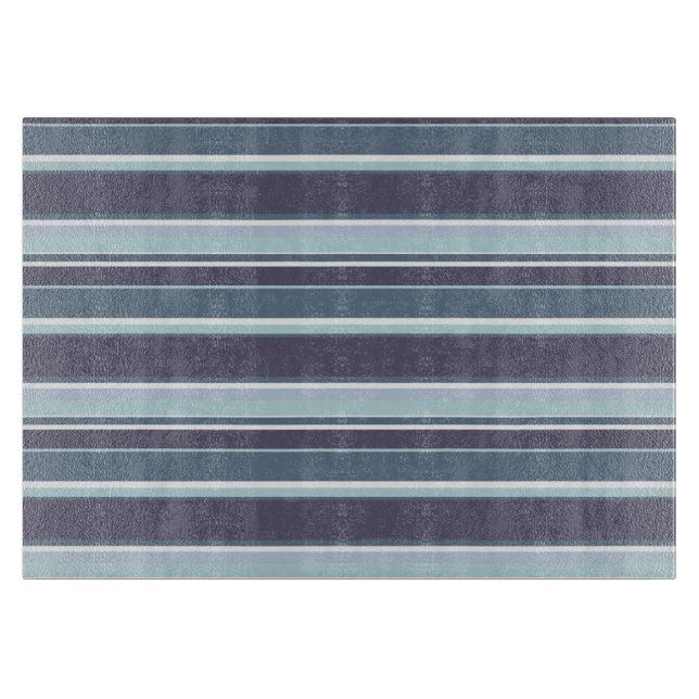 Blue-grey stripes cutting board (Front)