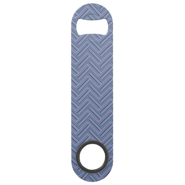 Blue-grey stripes double weave pattern (Front)