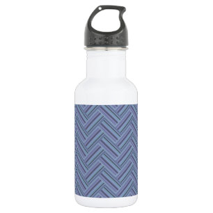 Blue-grey stripes double weave pattern 532 ml water bottle