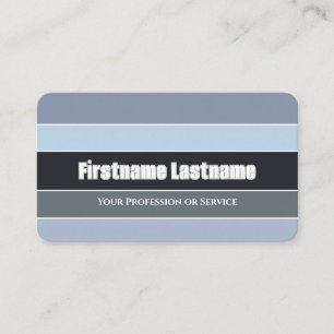 Blue grey stripes harmonic colour palette QR-Code Business Card