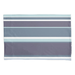 Blue-grey stripes pillowcase