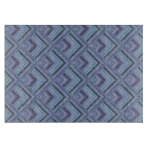 Blue-grey stripes scale pattern cutting board