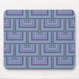 Blue-grey stripes square scales pattern mouse pad