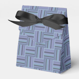 Blue-grey stripes weave pattern favour box