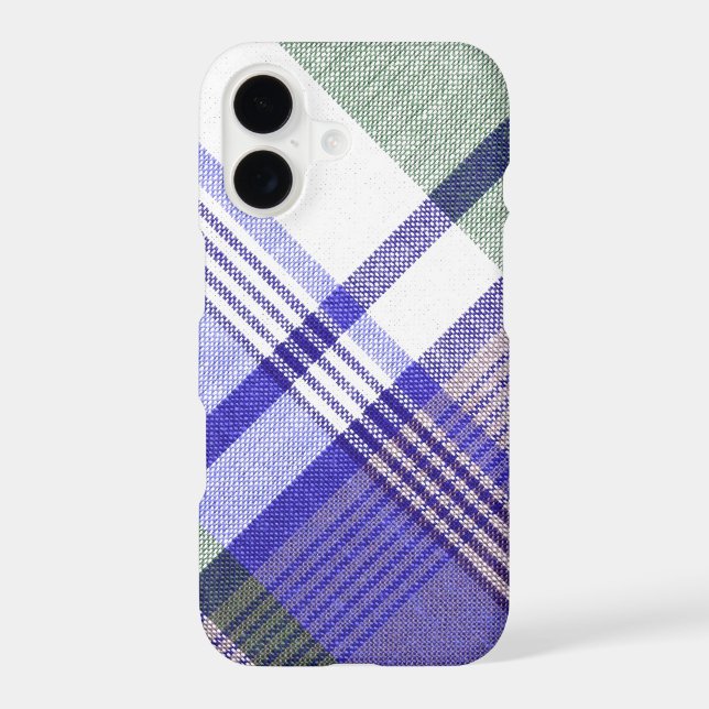 Blue Grey Tartan Plaid Case (Back)