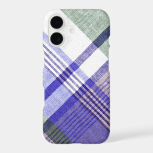 Blue Grey Tartan Plaid Case