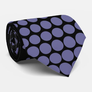 Blue-grey Techno Dots Modern Black Tie