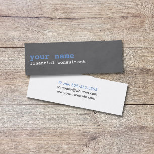 Blue Grey Textured Consultant Business Card