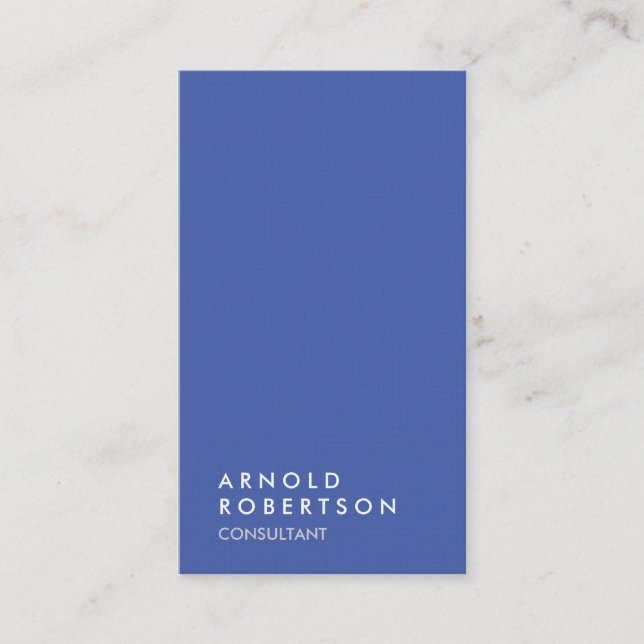 Blue Grey Trendy Modern Minimalist Simple Business Card (Front)