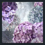 Blue Grey Vintage floral Hydrangea Flower pattern Photo Print<br><div class="desc">This wonderful floral Hydrangea watercolor and photography collage is for all Retro Flower and Floral Lovers. A beautiful Retro and Old-fashioned Design. It is the perfect gift for her, for the stylish lady, perfect for her birthday, sweet sixteen favour, bridal shower, perfect summer gift for her, the girly girly and...</div>